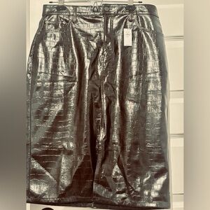 NWT Gap Brown Croc Skirt Size 32/14